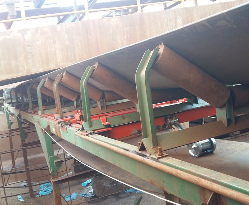 使用中的電子皮帶秤